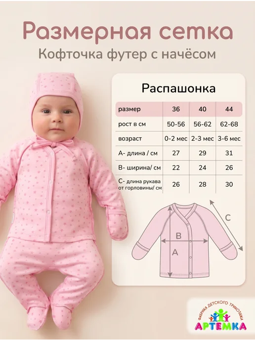 АРТЕМКА Кофточка для новорожденных теплая, голубой, фото 6