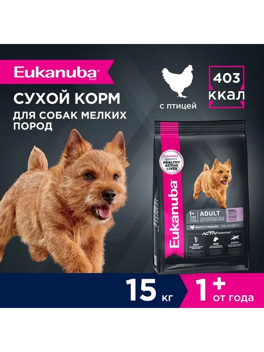 Сухой корм Eukanuba Птица для собак, мелкие, 15 кг, фото 2