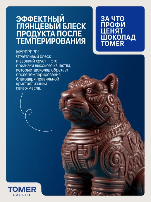 Tomer Expert Темный шоколад кондитерский 54,6% 1 кг в каллетах, 1 кг, фото 5