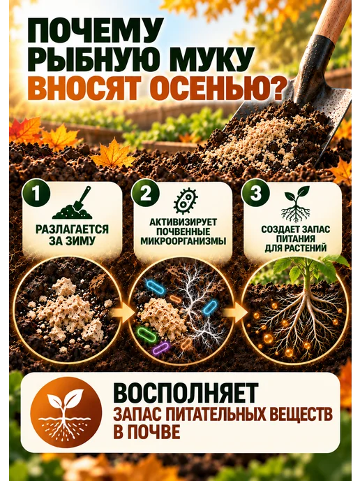 ALTAI FEED Рыбная мука 5 кг универсальное удобрение для рассады, 5 кг, фото 3