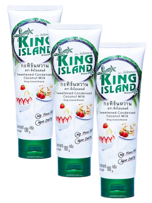 Основы Здоровья Кокосовая сгущенка "King Island" 3 шт х 180 г, 3 шт, 180 г