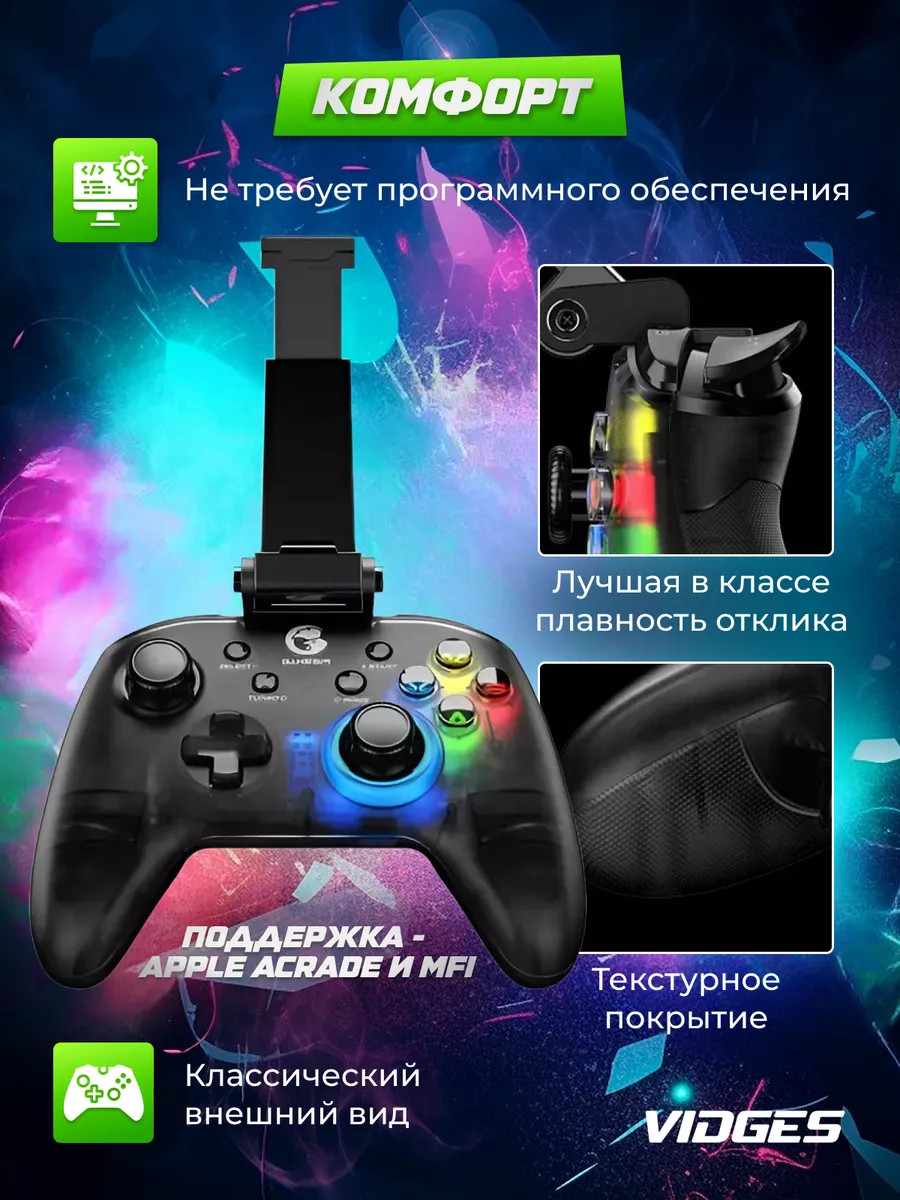 Геймпад GameSir T4 Pro VIDGES 105282155 купить в интернет-магазине  Wildberries