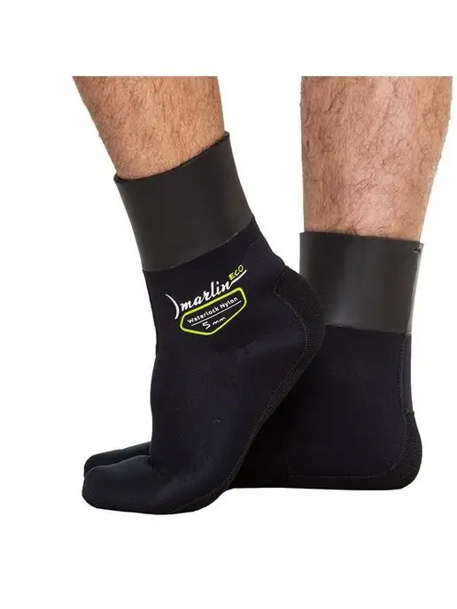 Marlin Носки неопреновые WATERLOCK NYLON ECO 7 мм, черный, фото 2