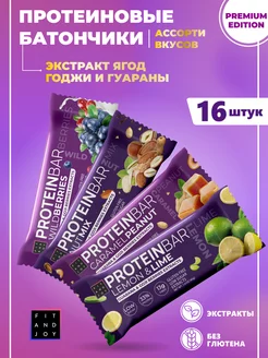 Протеиновые батончики без сахара набор ассорти диетические FIT AND JOY 105296093 купить за 676 ₽ в интернет-магазине Wildberries