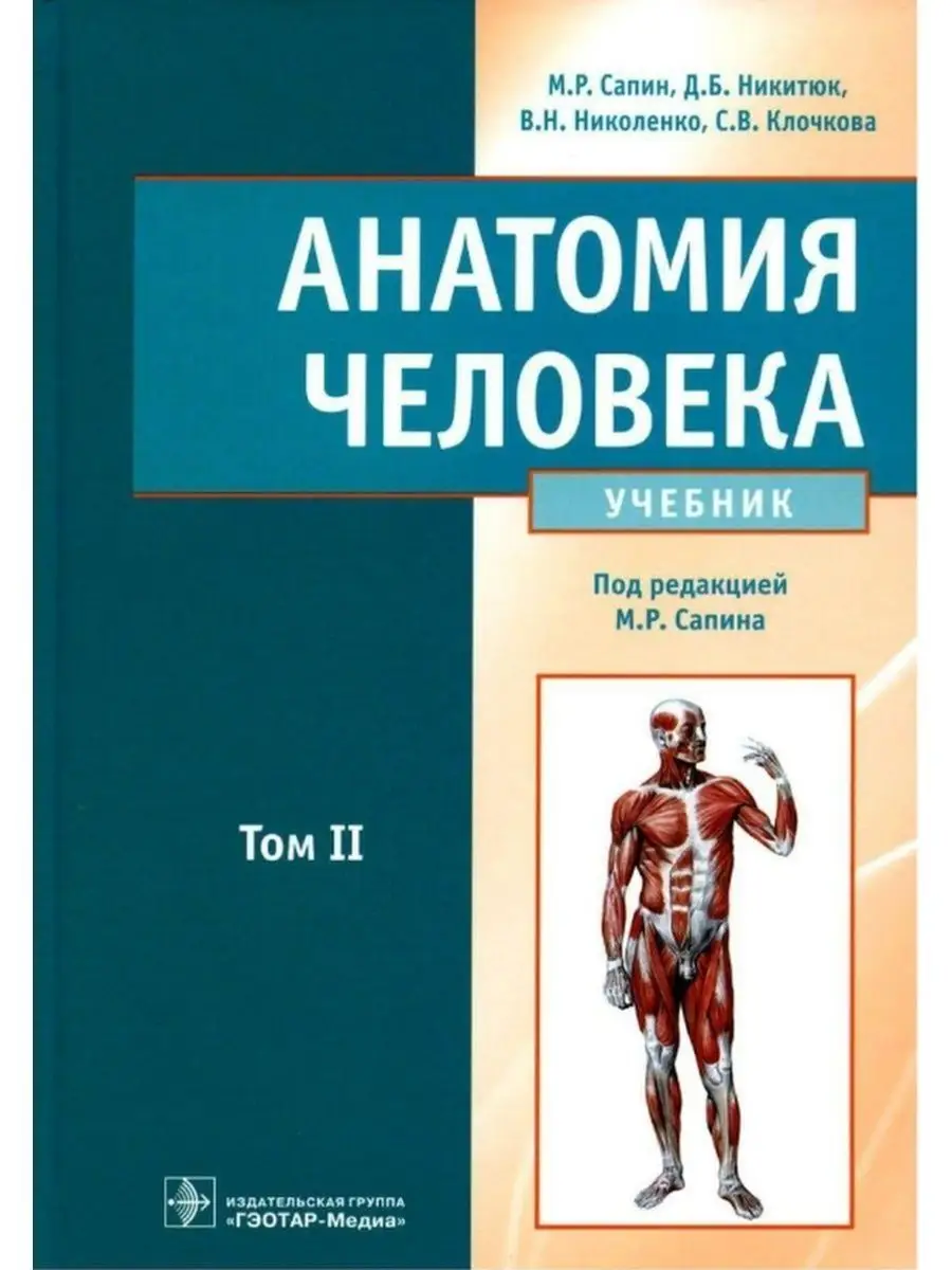 Анатомия человека. Учебник в 2-х т. Том 2 Сапин, Никитюк ГЭОТАР-Медиа  105306969 купить за 2 944 ₽ в интернет-магазине Wildberries