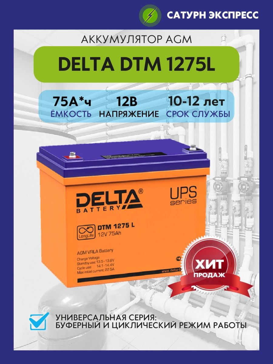 Delta 1275. DTM 1265 L Delta аккумуляторная батарея. Аккумулятор Дельта 1275. АКБ Дельта ДТМ 1275 L. Delta Battery DTM 1275 L 75 А·Ч.