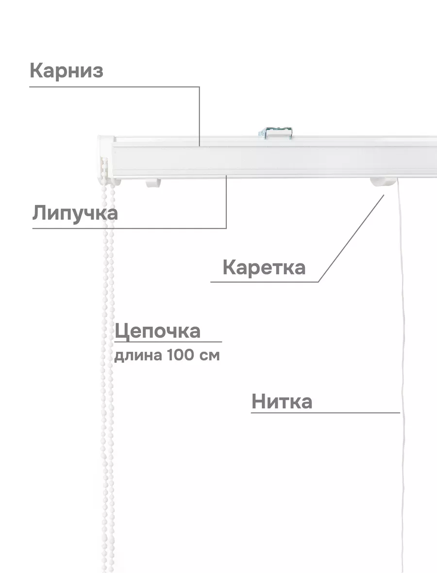 Карниз для ламбрекена СТ с липучкой