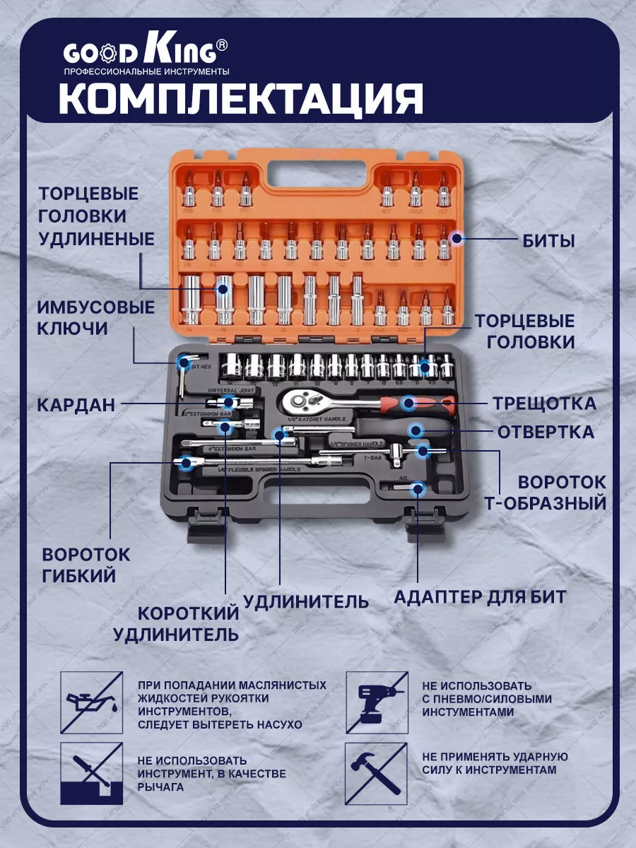 Дорожный набор инструментов для автомобиля GOODKING 105354952 купить за 2  510 ₽ в интернет-магазине Wildberries