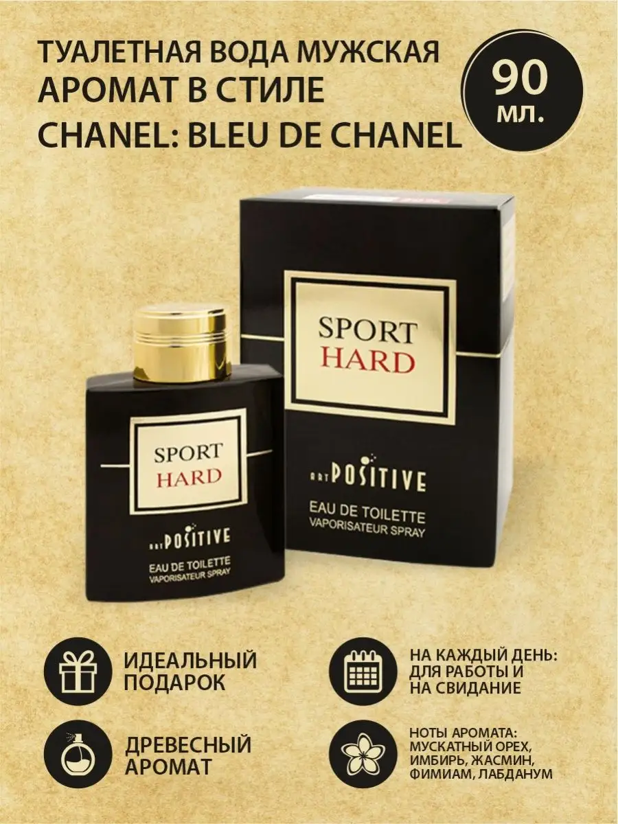 Туалетная вода мужская SPORT HARD в стиле Bleu de chanel Positive-Parfum  105364667 купить за 556 ₽ в интернет-магазине Wildberries