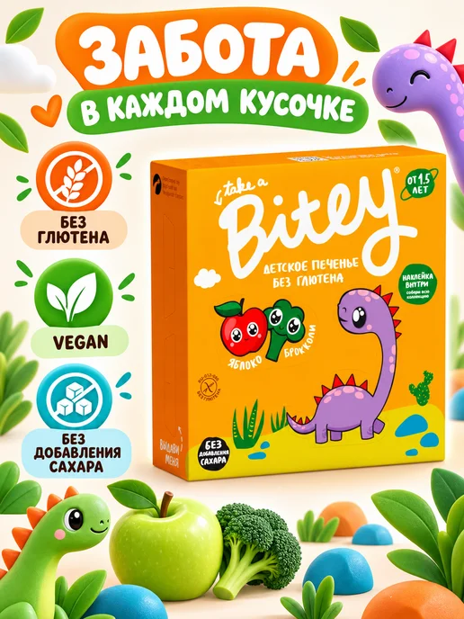 Путь к себе Детское печенье без глютена "Bitey", 4 шт х 125 г, 125 г, фото 2