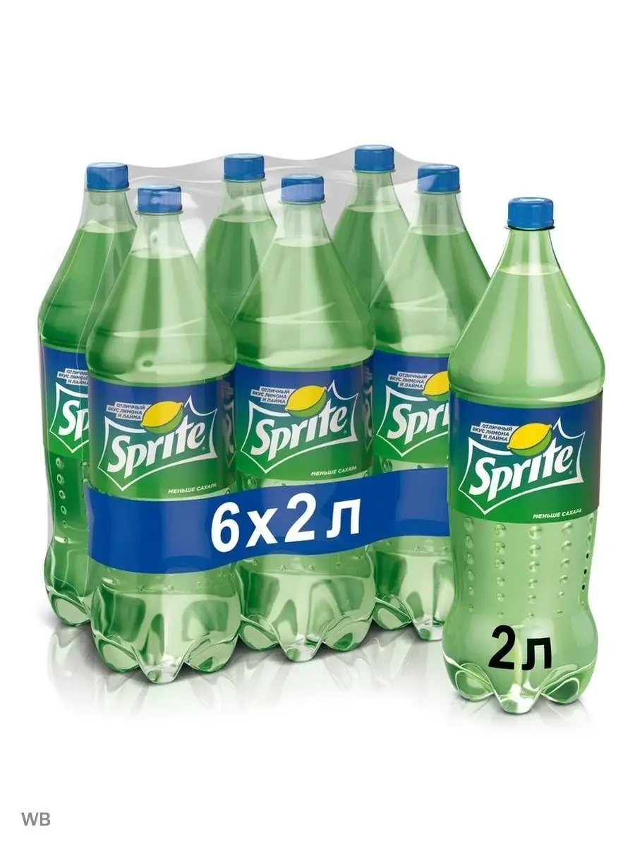 Напитки газированные Спрайт 2л 6шт Sprite 105431218 купить за 2 044 ₽ в  интернет-магазине Wildberries