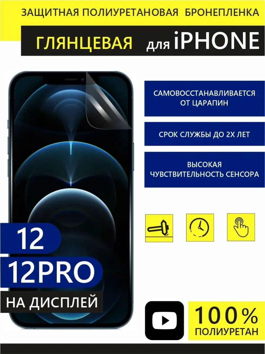 Panzer Film Полиуретановая защитная пленка iPhone 12 12 Pro