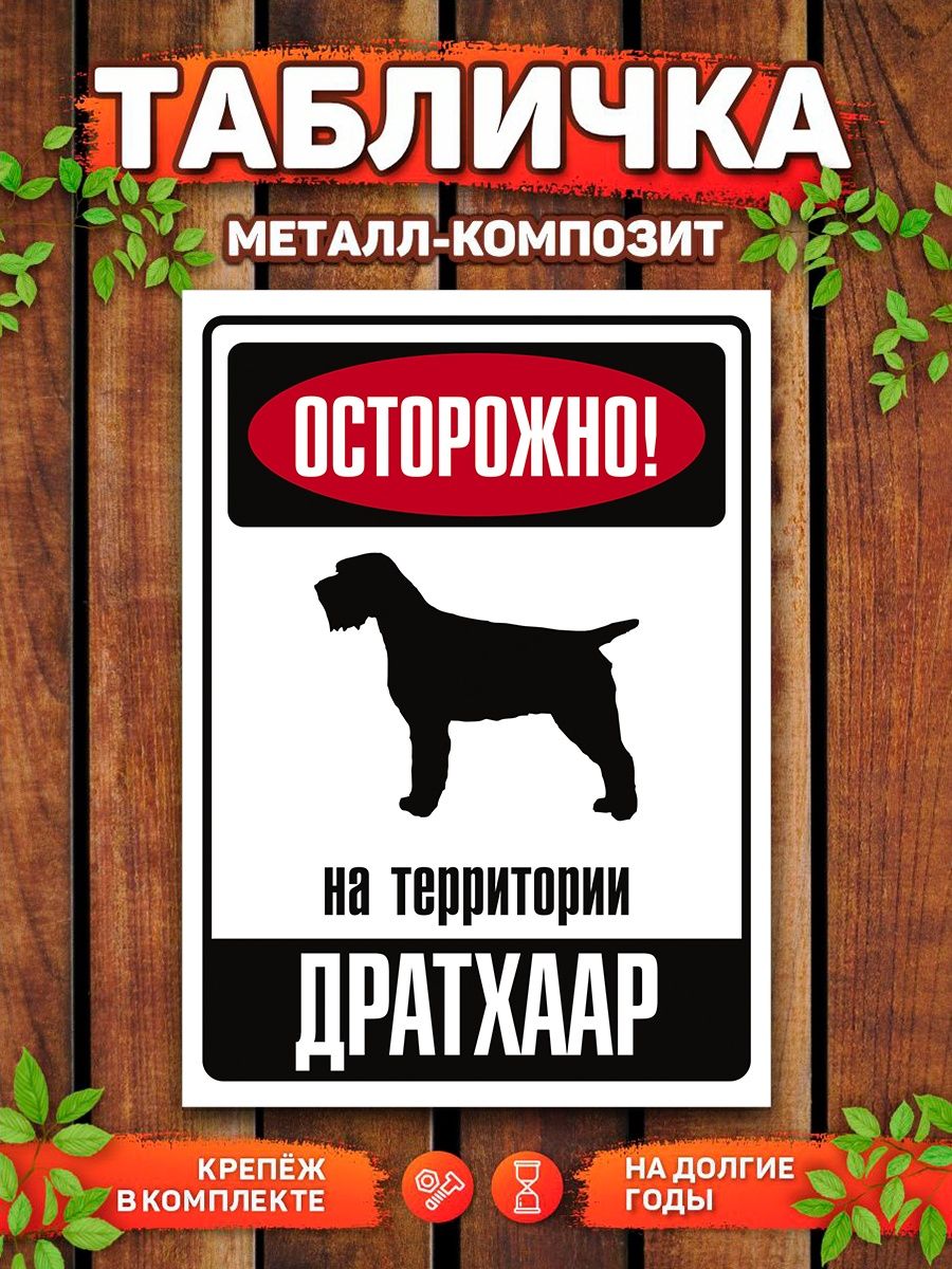 Табличка, Дратхаар DANGER DOG осторожно злая собака 105654519 купить за 467  ₽ в интернет-магазине Wildberries