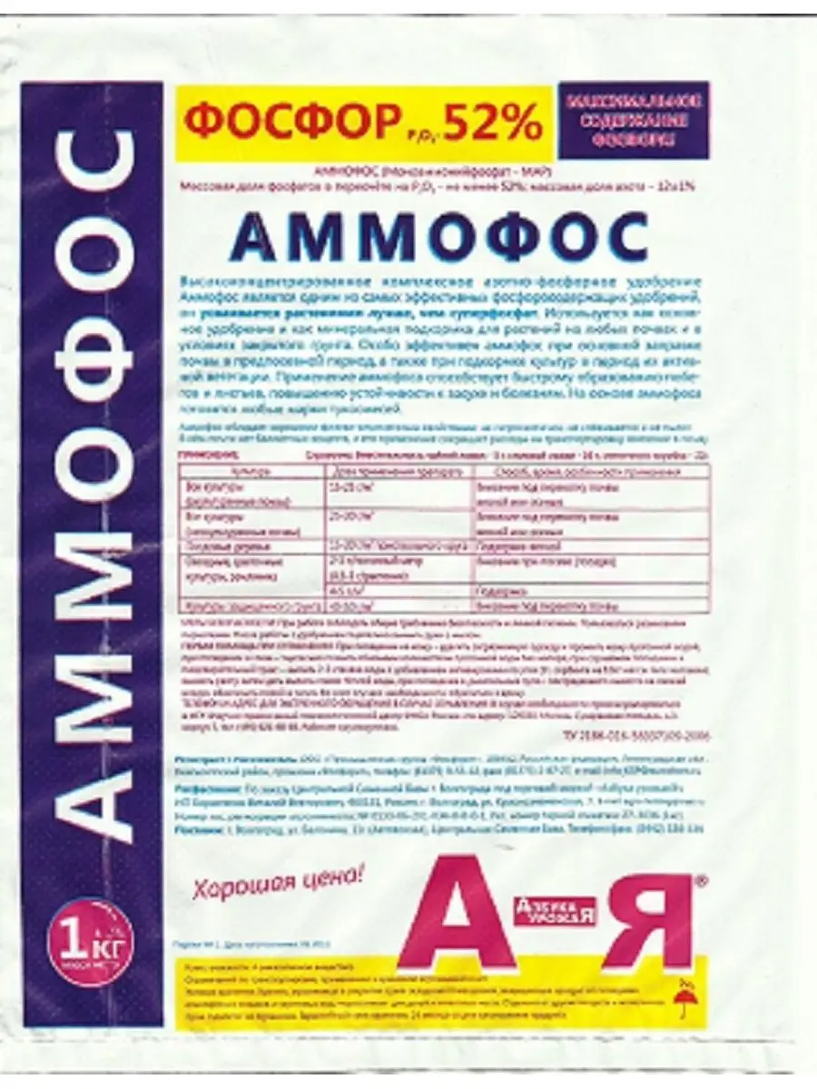 Удобрение Аммофос Минеральное АгроМера 106070012 Купить За 94 200.