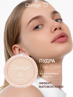 Пудра для лица компактная True Color, Тон 02 ivory DIVAGE 106073091 купить за 298 ₽ в интернет-магазине Wildberries