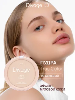 Пудра для лица компактная True Color, Тон 03 beige DIVAGE 106073100 купить за 298 ₽ в интернет-магазине Wildberries