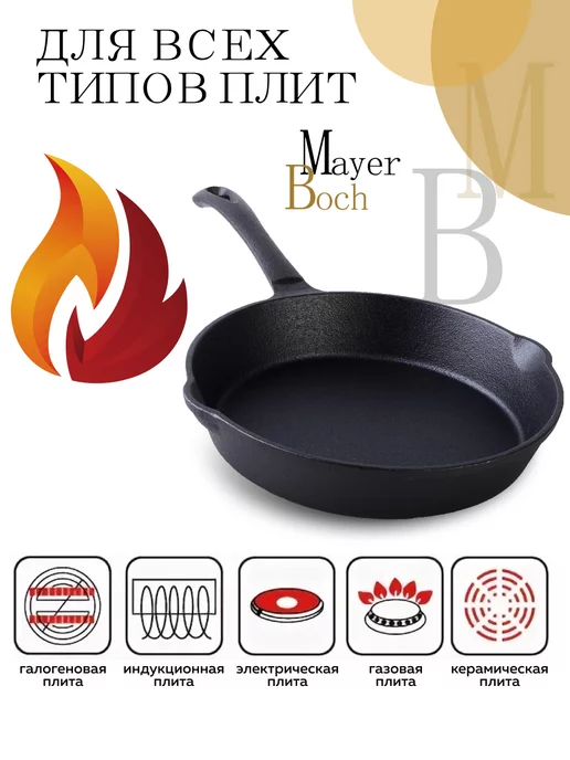 Сковорода чугунная 19 см - фото 4