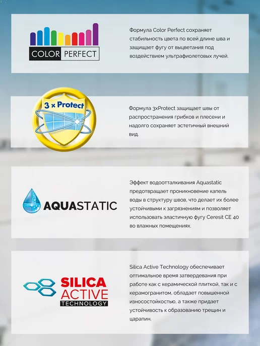 Ceresit Затирка CE 40 для плитки, графит, 2 кг, 2 кг, фото 6
