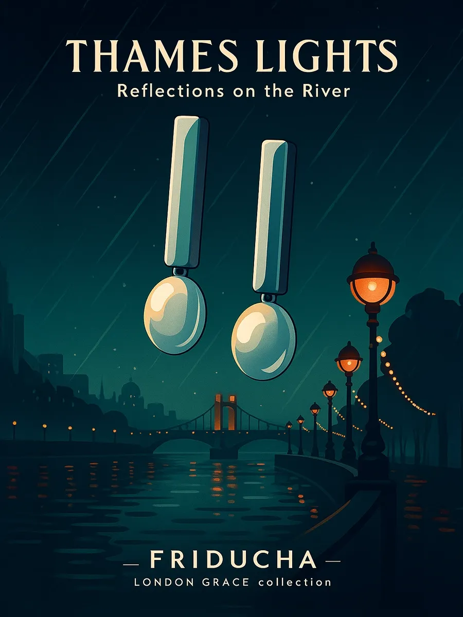 Серьги Thames Lights с жемчугом, мятая фактура