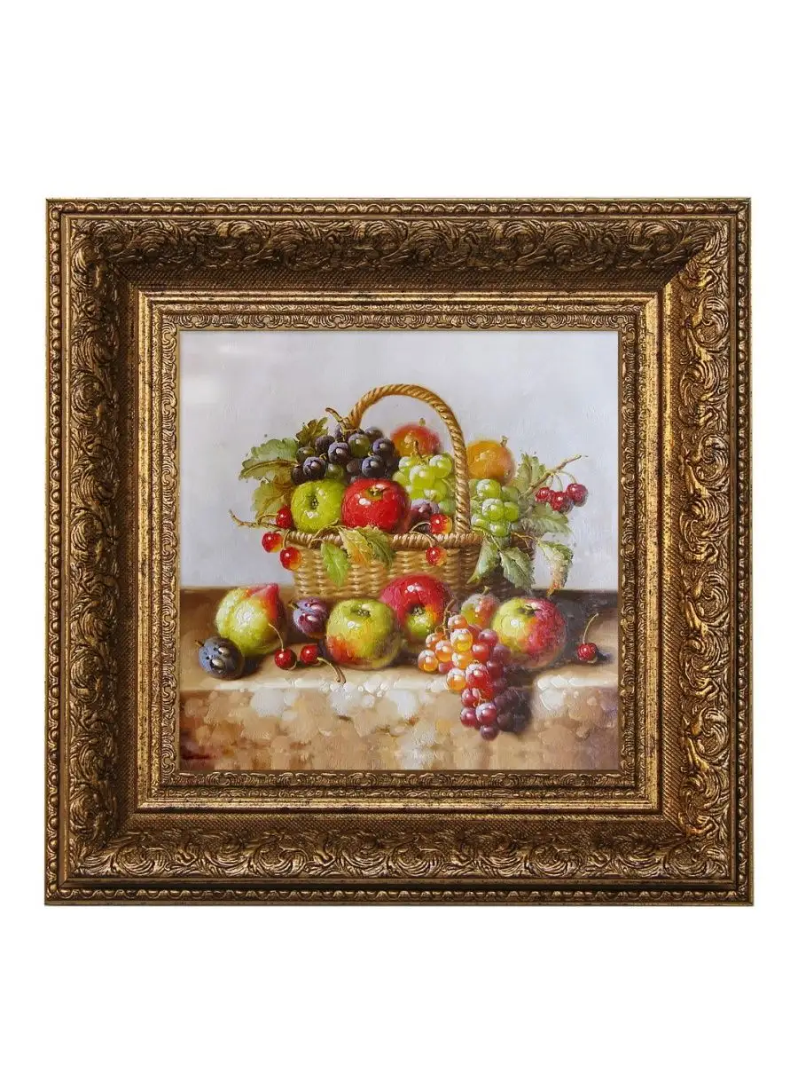 Картина в раме для интерьера кухни "Изобилие" 31*31 см