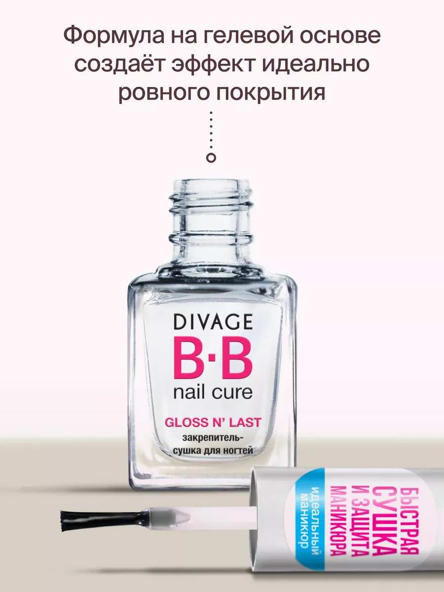 Закрепитель-сушка для ногтей Gloss nlast DIVAGE 106136046 купить за 196 ₽ в  интернет-магазине Wildberries