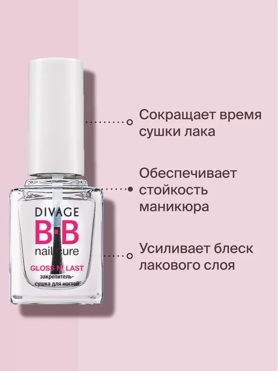 Закрепитель-сушка для ногтей Gloss nlast DIVAGE 106136046 купить за 196 ₽ в  интернет-магазине Wildberries