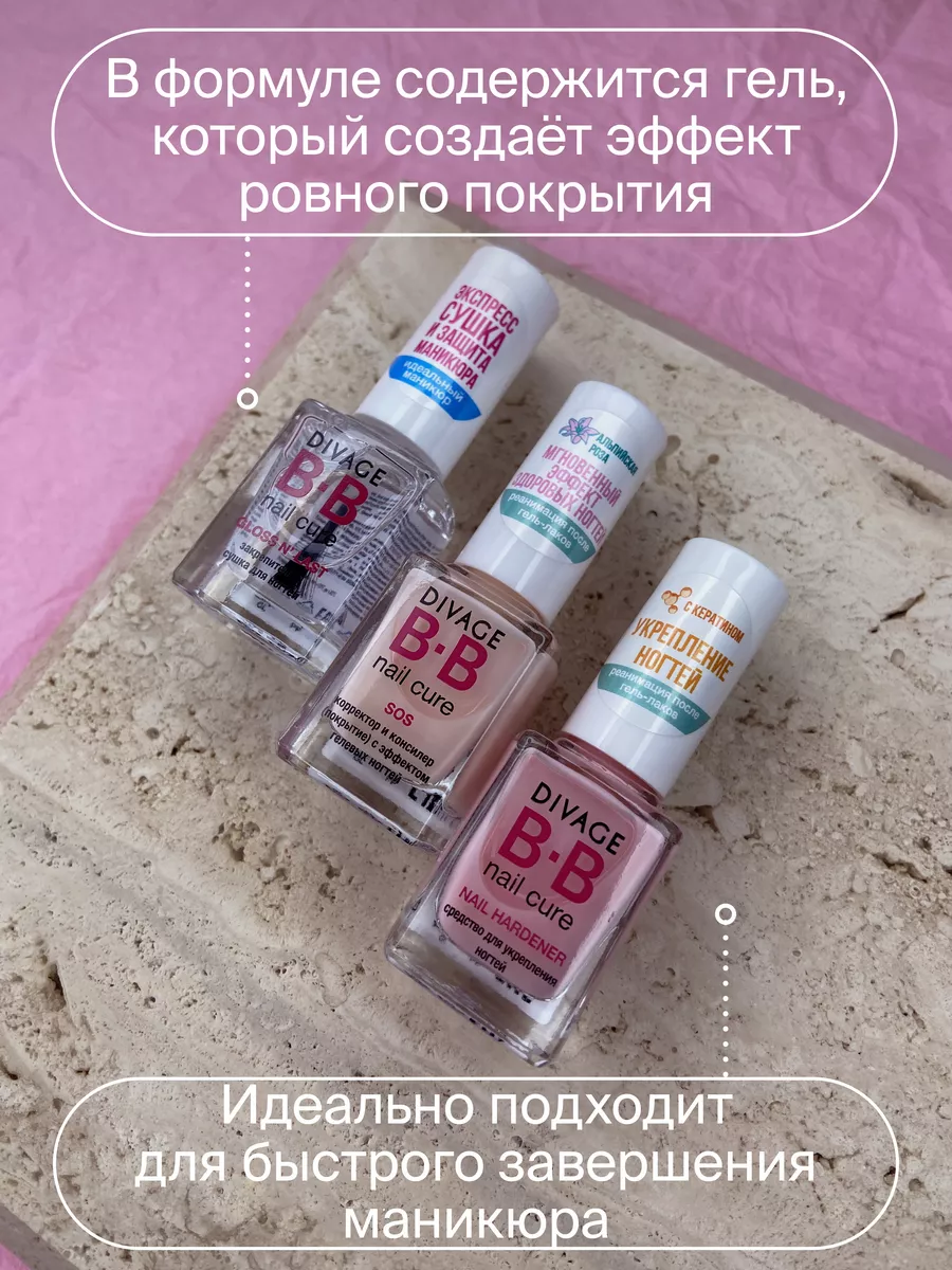 Закрепитель-сушка для ногтей Gloss nlast DIVAGE 106136046 купить за 196 ₽ в  интернет-магазине Wildberries