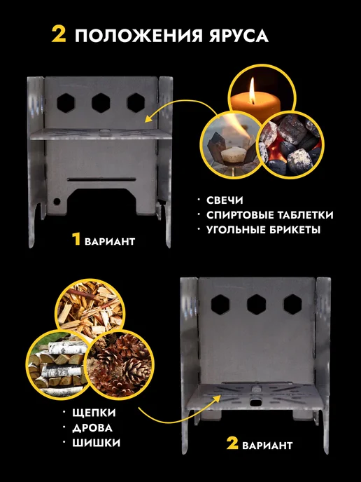 Тактическая экипировка донской Печь для туризма, щепочница, выживайка 16х14х14 см, вариант, фото 2